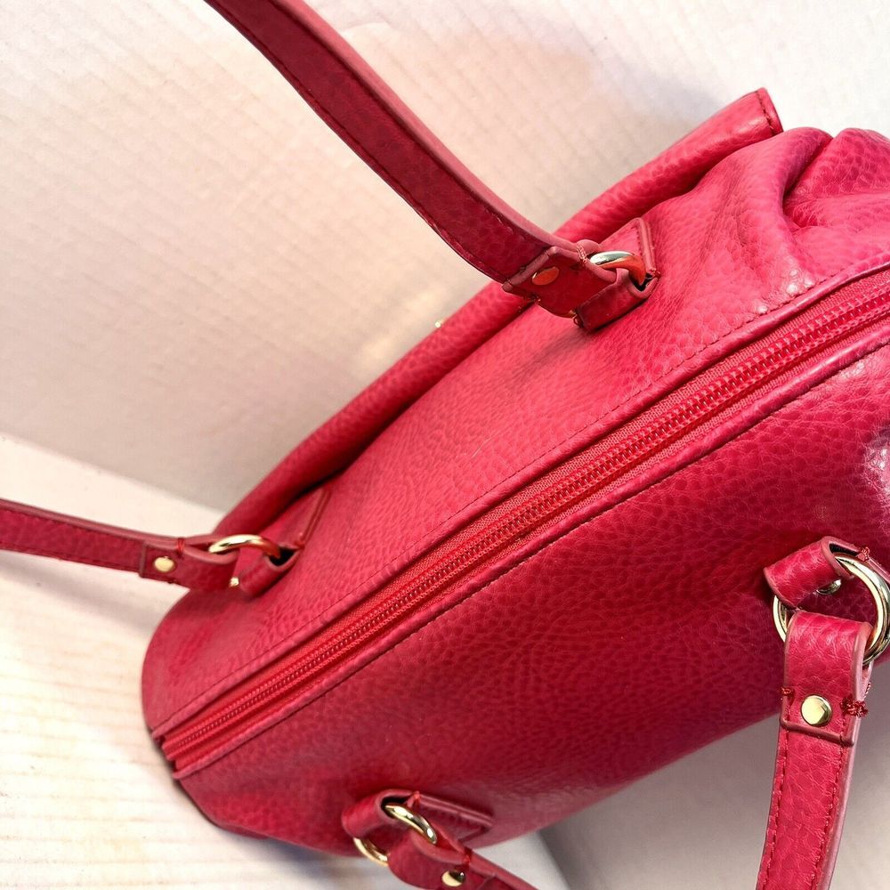 Tommy Hilfiger Pink Doctor Boston Shoulder Bag Satchel Faux Leather Vintage - Picture 6 of 13